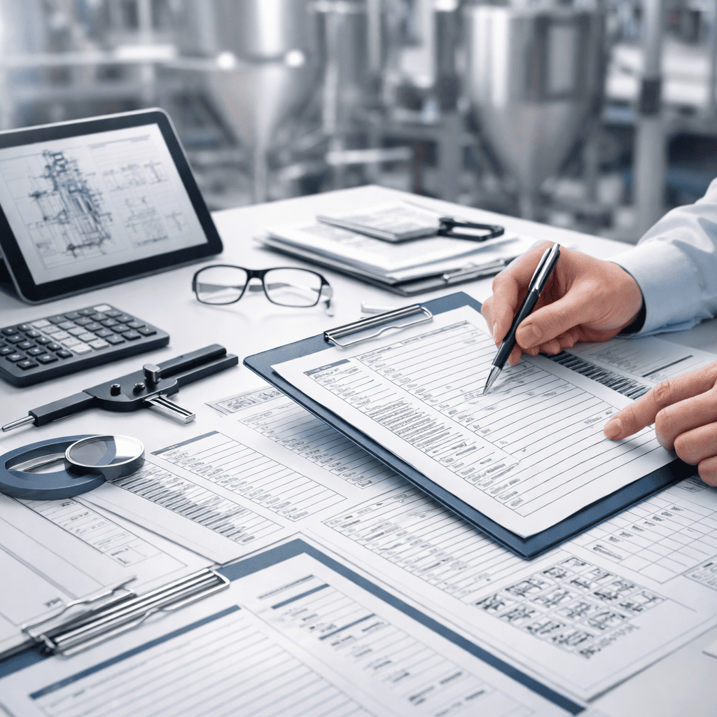 Quality control documentation and equipment inspection records