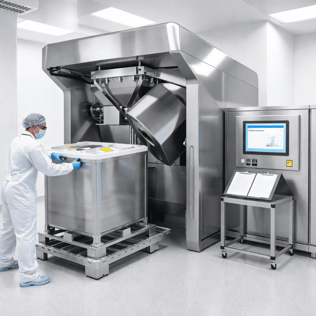 Pharmaceutical powder mixing application