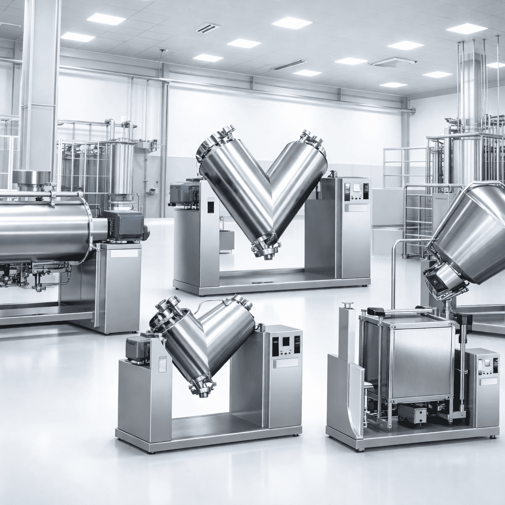Powder equipment installation site with customer production line