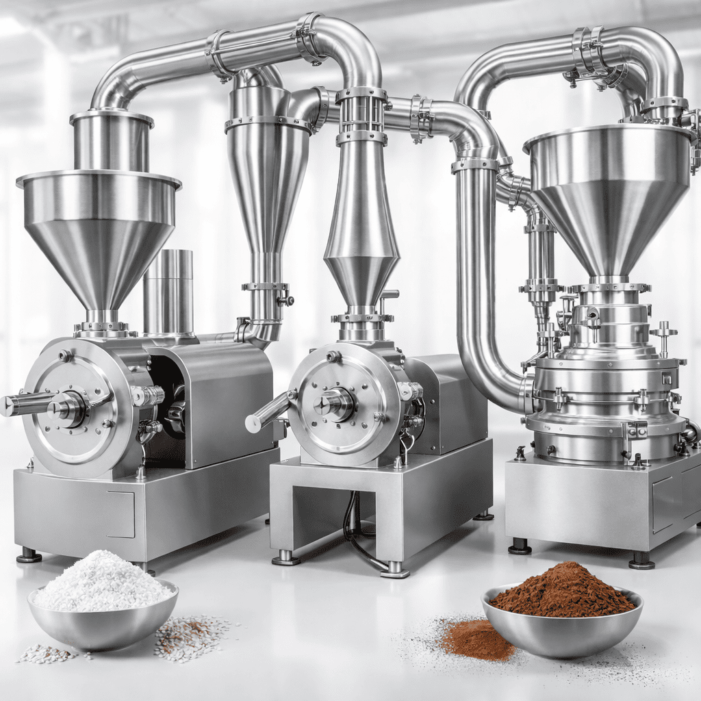 Food grade grinding equipment for powder processing