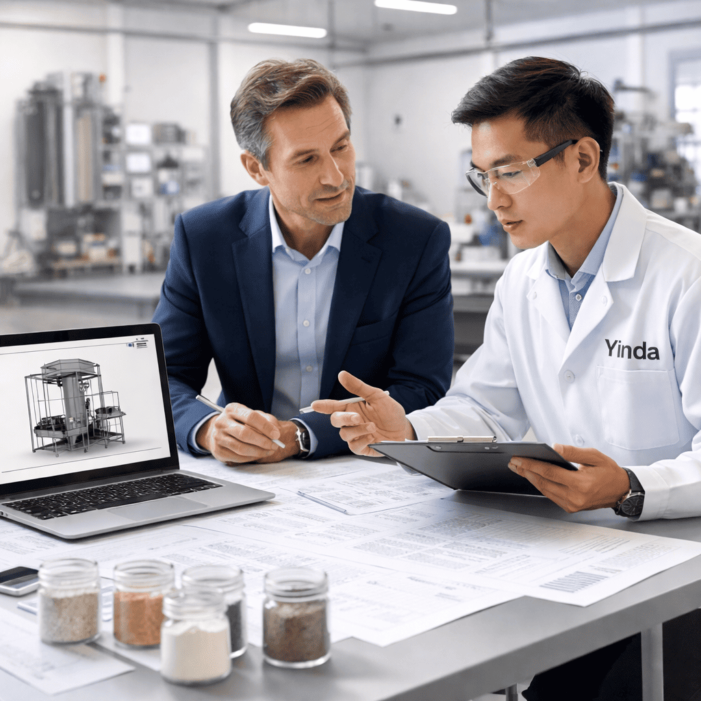 Powder processing equipment project discussion and engineering planning