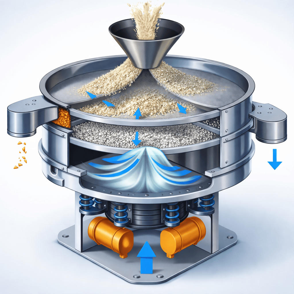 Vibro sifter working principle diagram