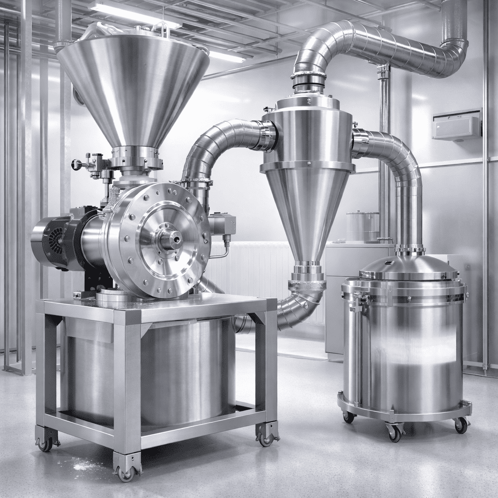 Pin mill for fine chemical powder grinding