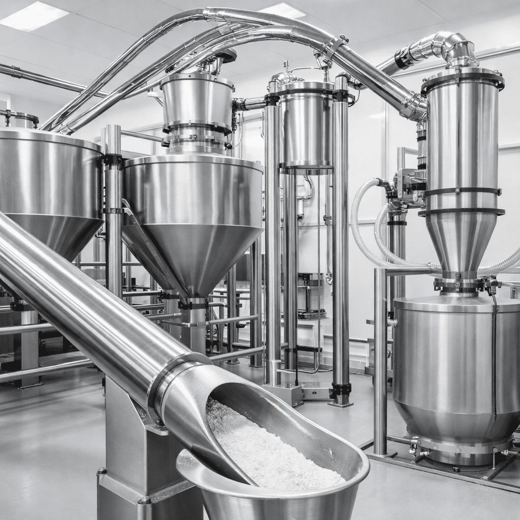 Screw / Pneumatic Conveyor for dairy powder processing