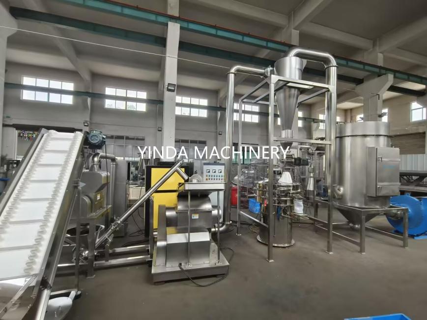 Complete Masala spice powder line with conveying grinding screening and dust collection equipment