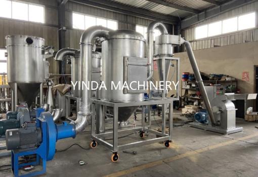 Stainless-steel spice powder grinding and dust collection system