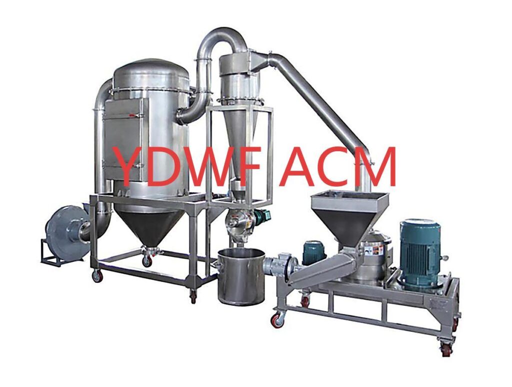 YDWF air classifier mill with cyclone and dust collection system