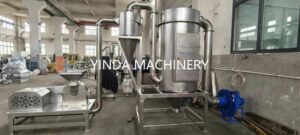 YDWS pin mill system with cyclone separator and dust collector