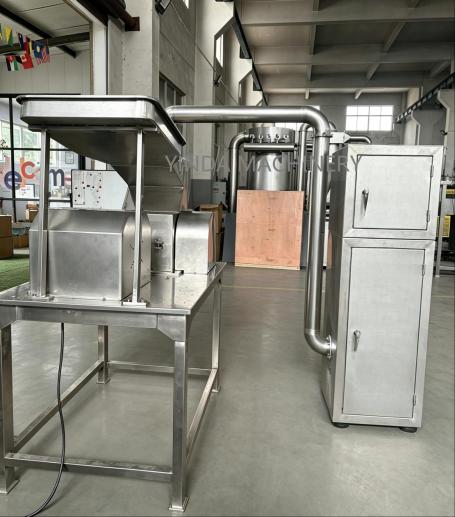 YINDA YDCS stainless steel coarse crusher with connected dust collection system