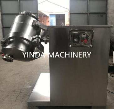 YINDA 3D mixer with angled interchangeable stainless steel container